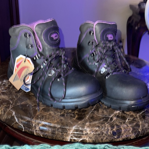 Avenger Steel Tote Boots ~ Purple 8 W - Picture 15 of 16
